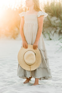 INDIE BLUE Dresses Marabella Dress (soft gray muslin)