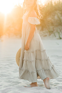 INDIE BLUE Dresses Marabella Dress (soft gray muslin)