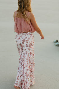 INDIE BLUE Separates Bella Maxi Pants (ruby floral) FINAL SALE