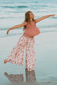 INDIE BLUE Separates Eden Top (deep coral muslin) FINAL SALE