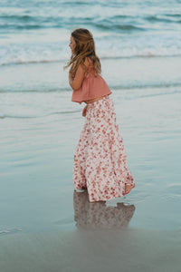 INDIE BLUE Separates Eden Top (deep coral muslin) FINAL SALE