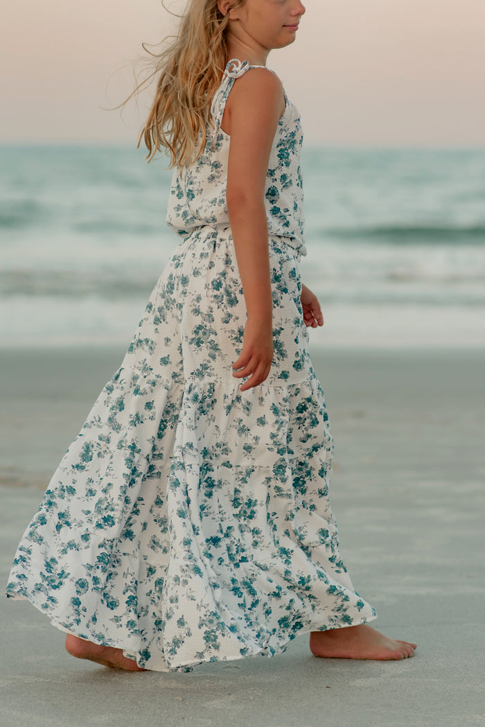 INDIE BLUE Separates Kiera Top (sapphire floral) FINAL SALE