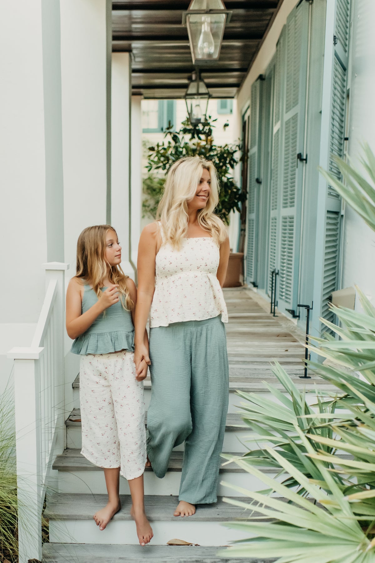 INDIE BLUE Separates Eden Capris (soft floral muslin) FINAL SALE