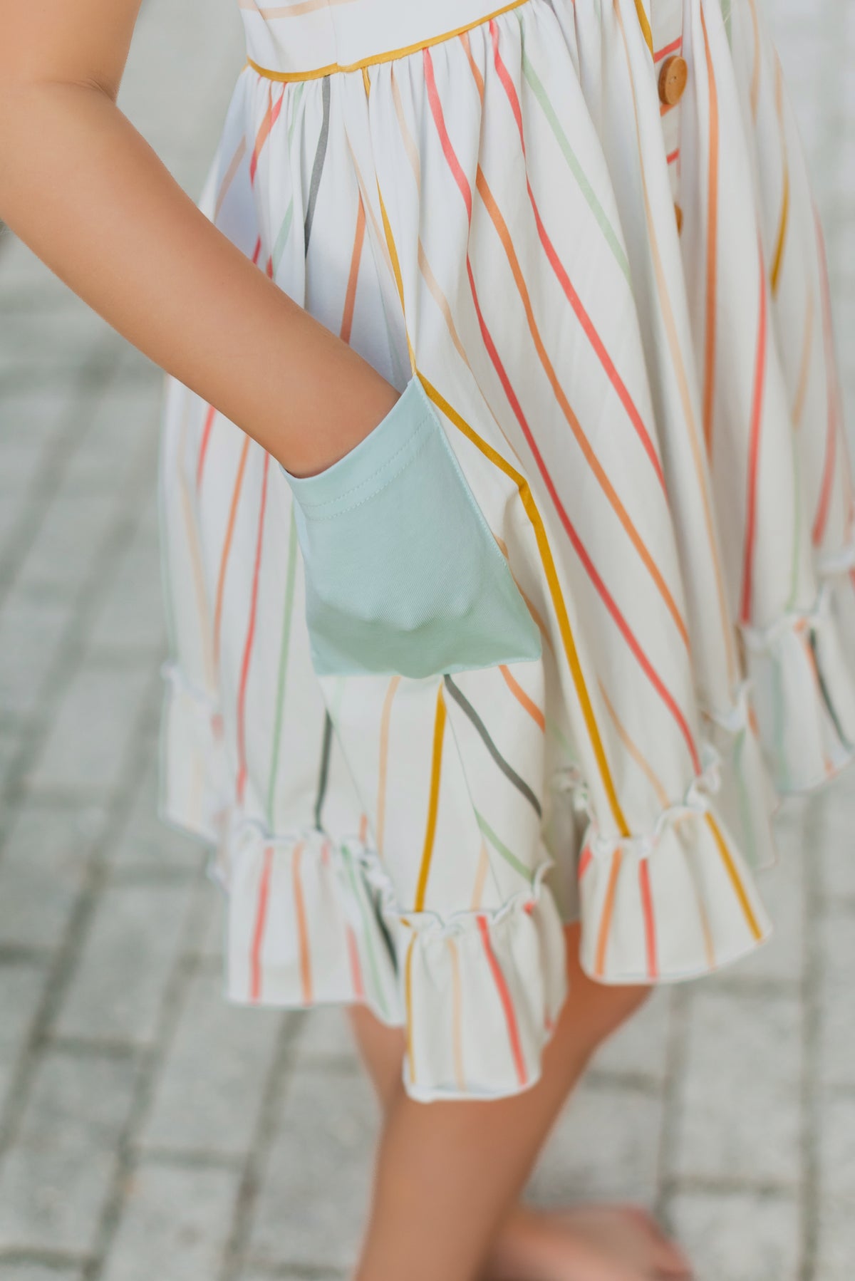 INDIE BLUE Dresses Bree Crossback Dress (color stripes) FINAL SALE