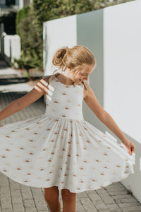 INDIE BLUE Dresses Liza Twirl Dress (ash sun) FINAL SALE