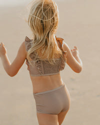 INDIE BLUE SWIM Smocked Ruffle Set (ash) FINAL SALE