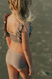 INDIE BLUE SWIM Smocked Ruffle Set (ash) FINAL SALE