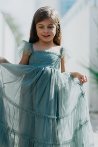 INDIE BLUE Dresses Marabella Dress (soft teal tulle)