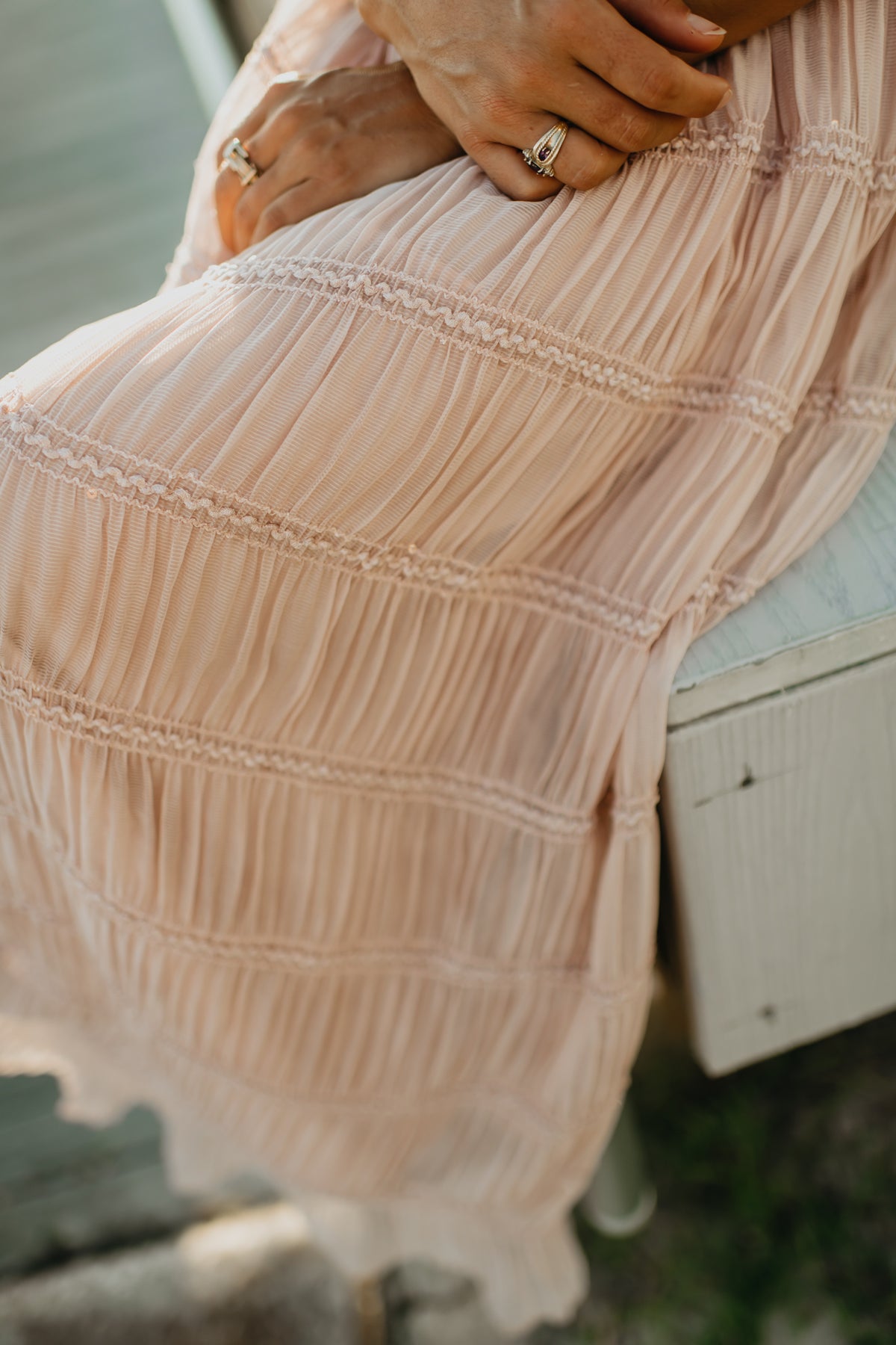INDIE BLUE Women Women's Marabella Dress (soft pink chiffon)