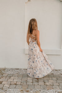 INDIE BLUE Women Women's Wendy Dress (floral blue chiffon)