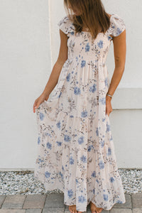 INDIE BLUE Women Women's Marabella Dress (floral blue chiffon)