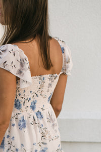 INDIE BLUE Women Women's Marabella Dress (floral blue chiffon)