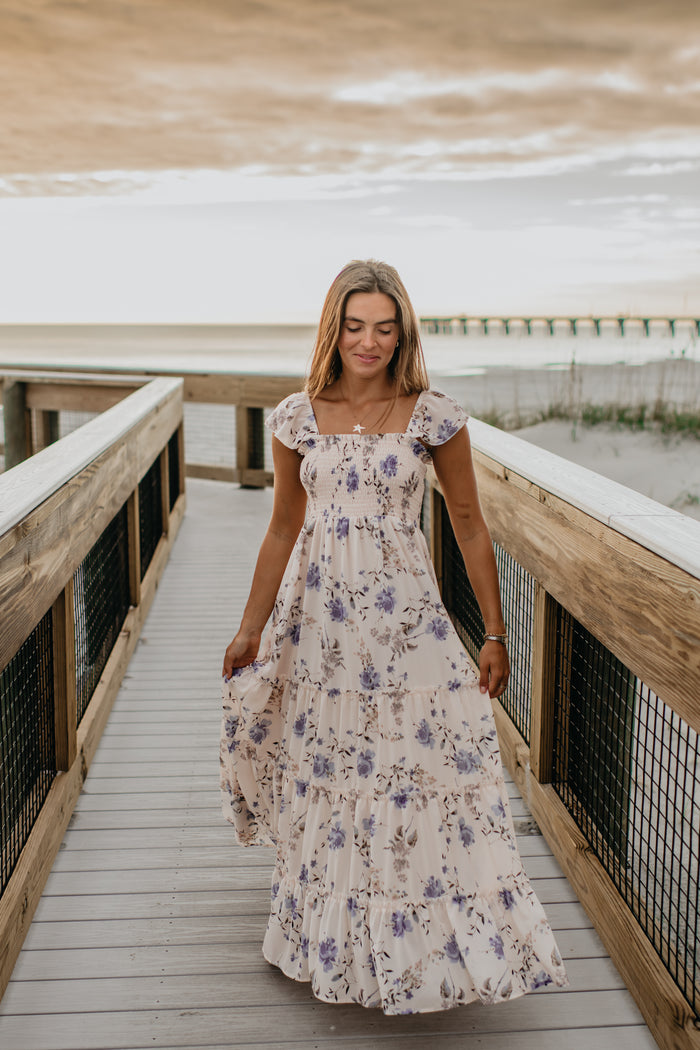 INDIE BLUE Women Women's Marabella Dress (floral blue chiffon)