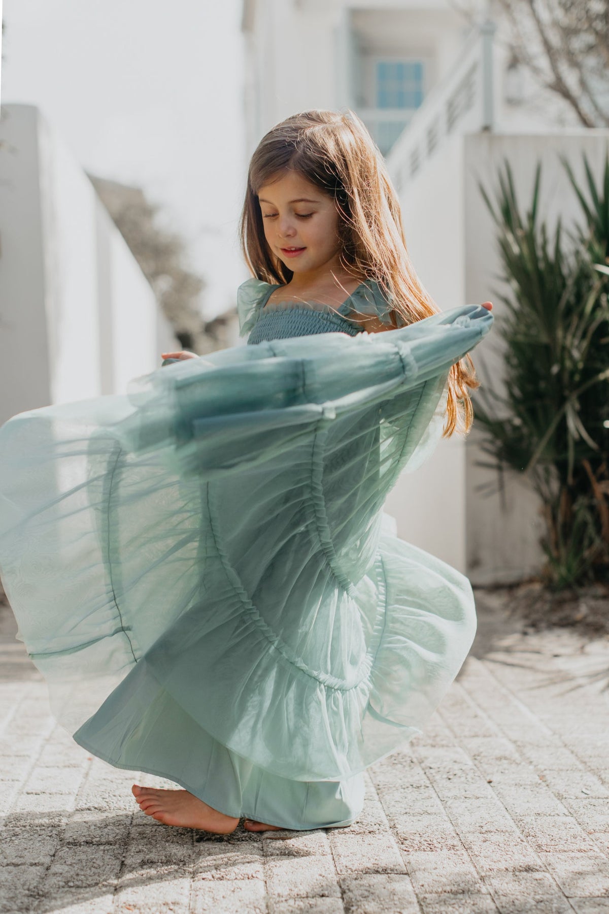 INDIE BLUE Dresses Marabella Dress (soft teal tulle)