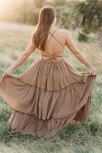 INDIE BLUE Women Women's Wendy Dress (mocha muslin)