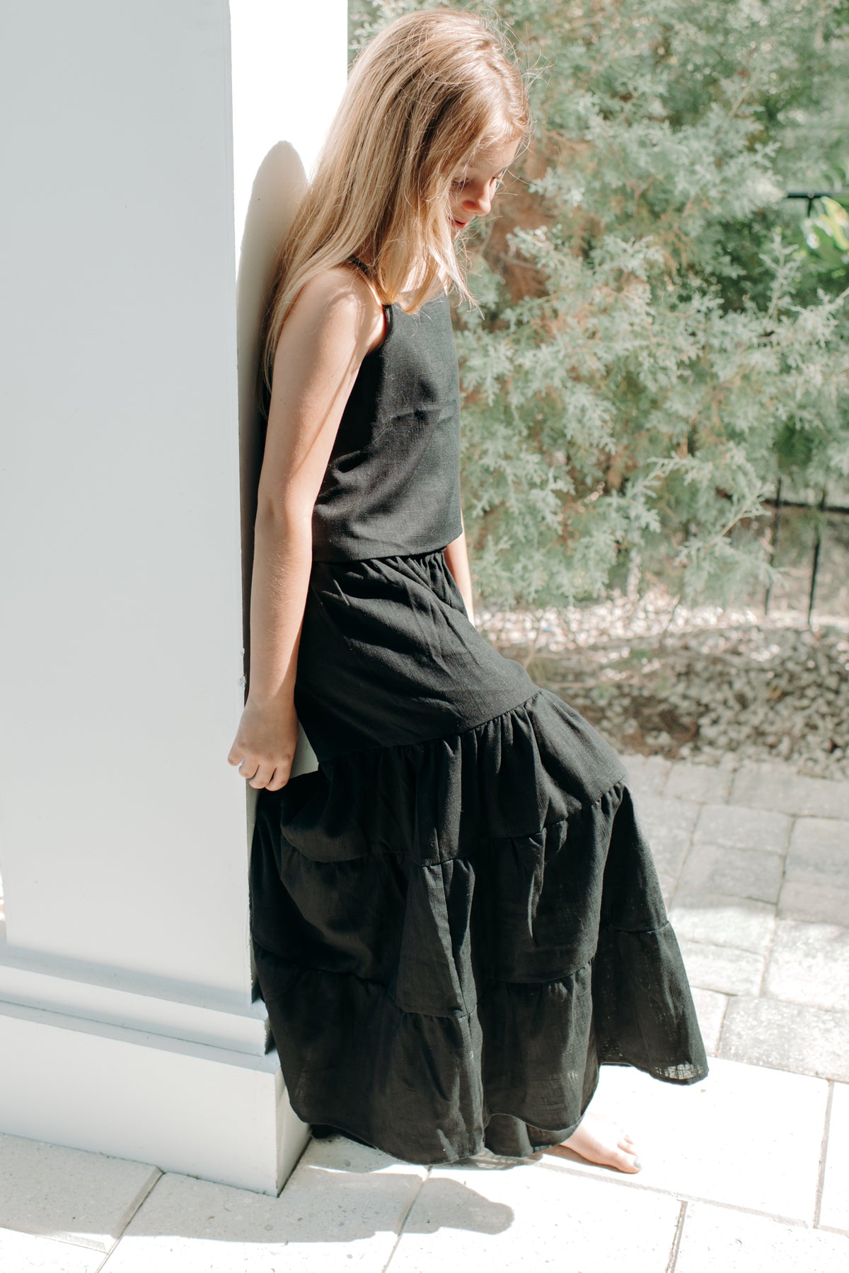 INDIE BLUE Separates Bella Maxi Pants (black soft linen) FINAL SALE