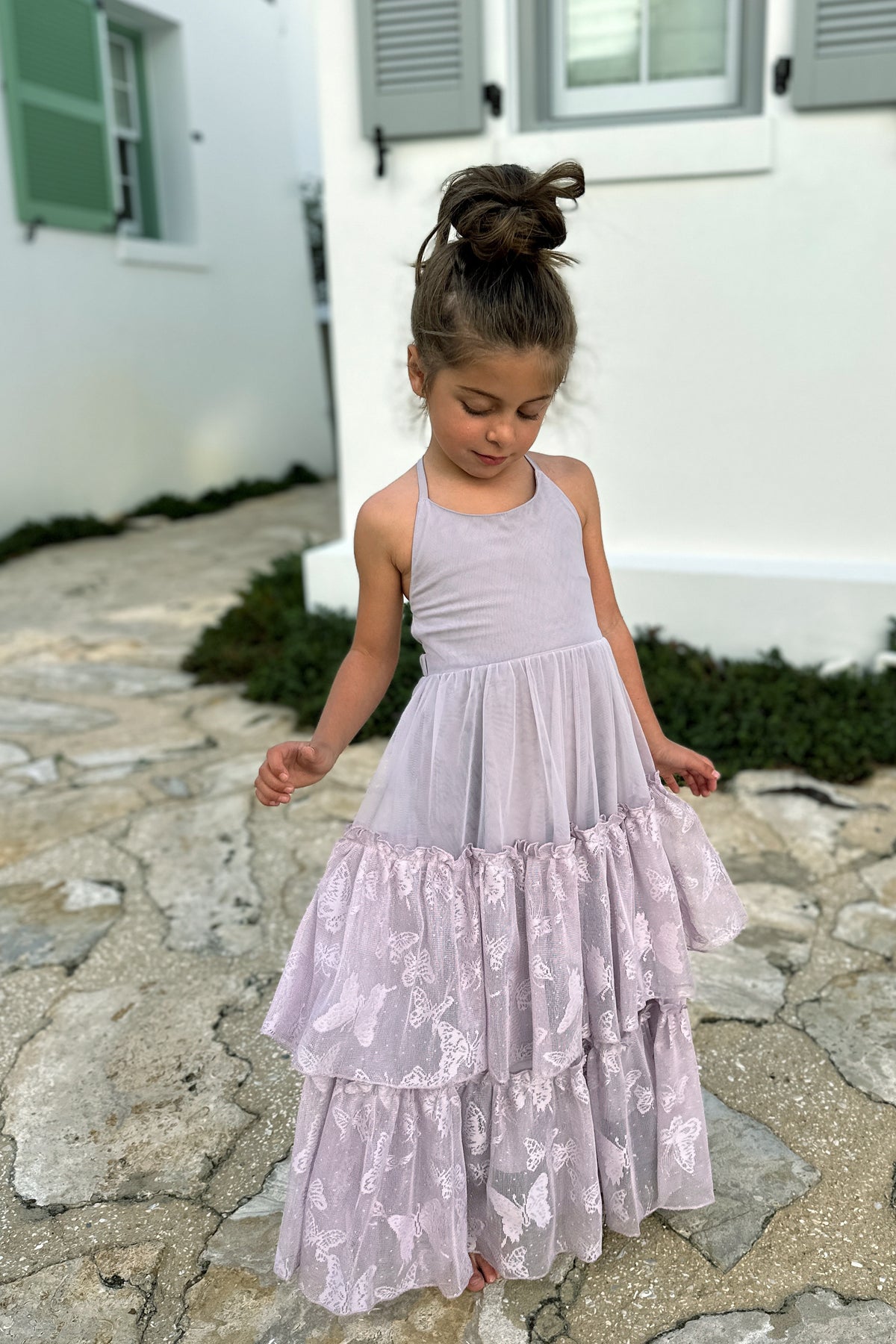 INDIE BLUE Dresses Wendy Dress (lavender butterfly tulle) FINAL SALE