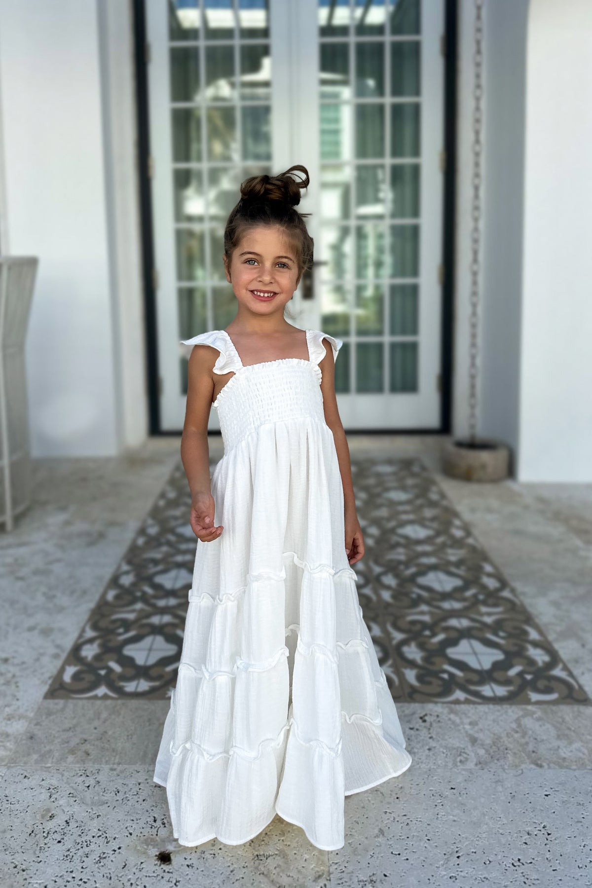 INDIE BLUE Dresses Marabella Dress (white muslin)