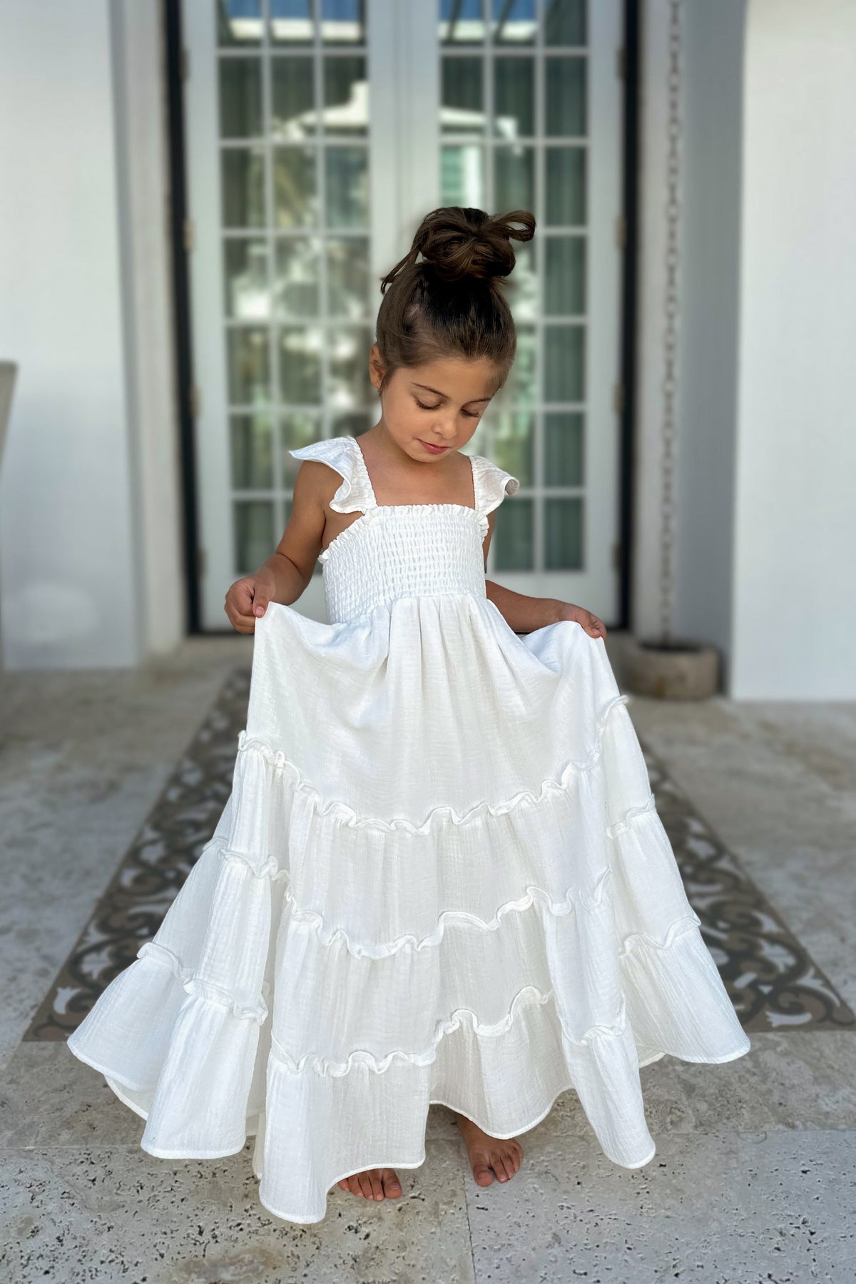 INDIE BLUE Dresses Marabella Dress (white muslin)