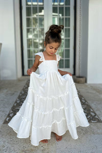 INDIE BLUE Dresses Marabella Dress (white muslin)