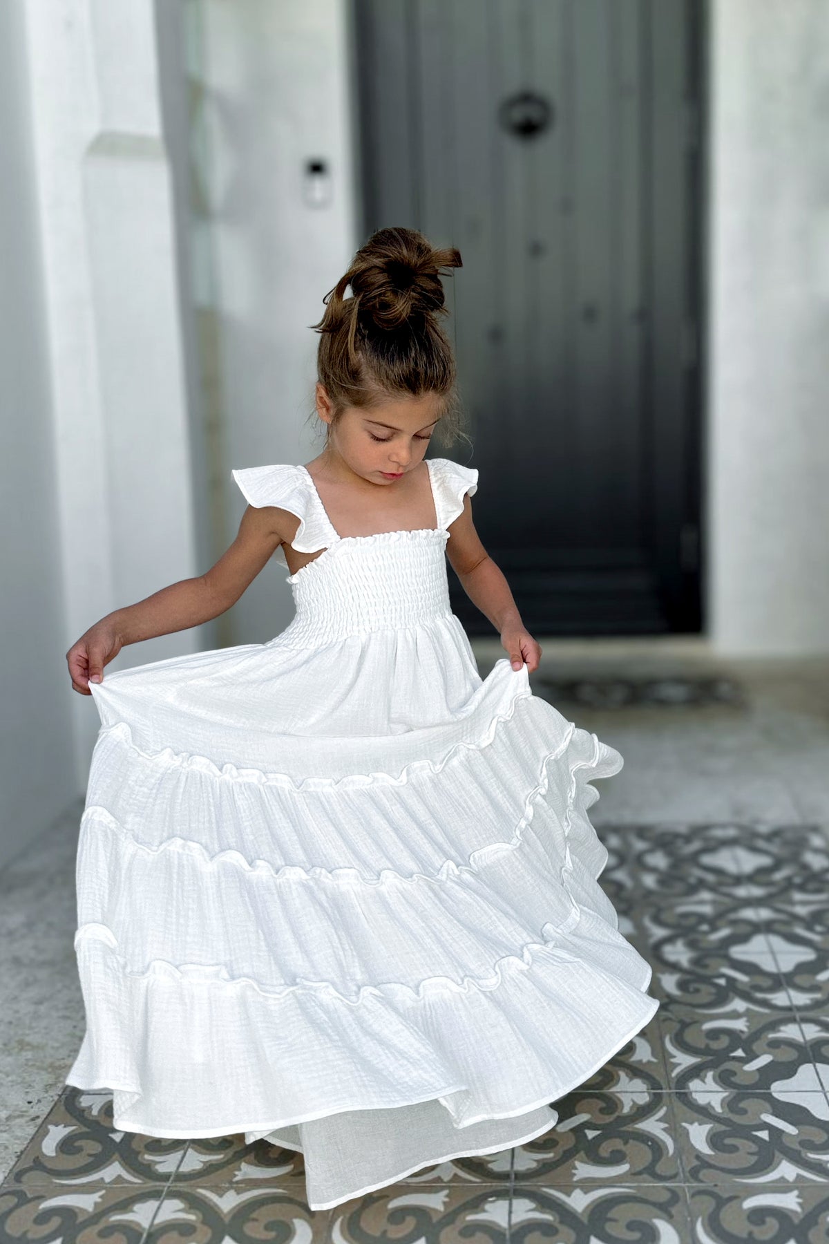 INDIE BLUE Dresses Marabella Dress (white muslin)