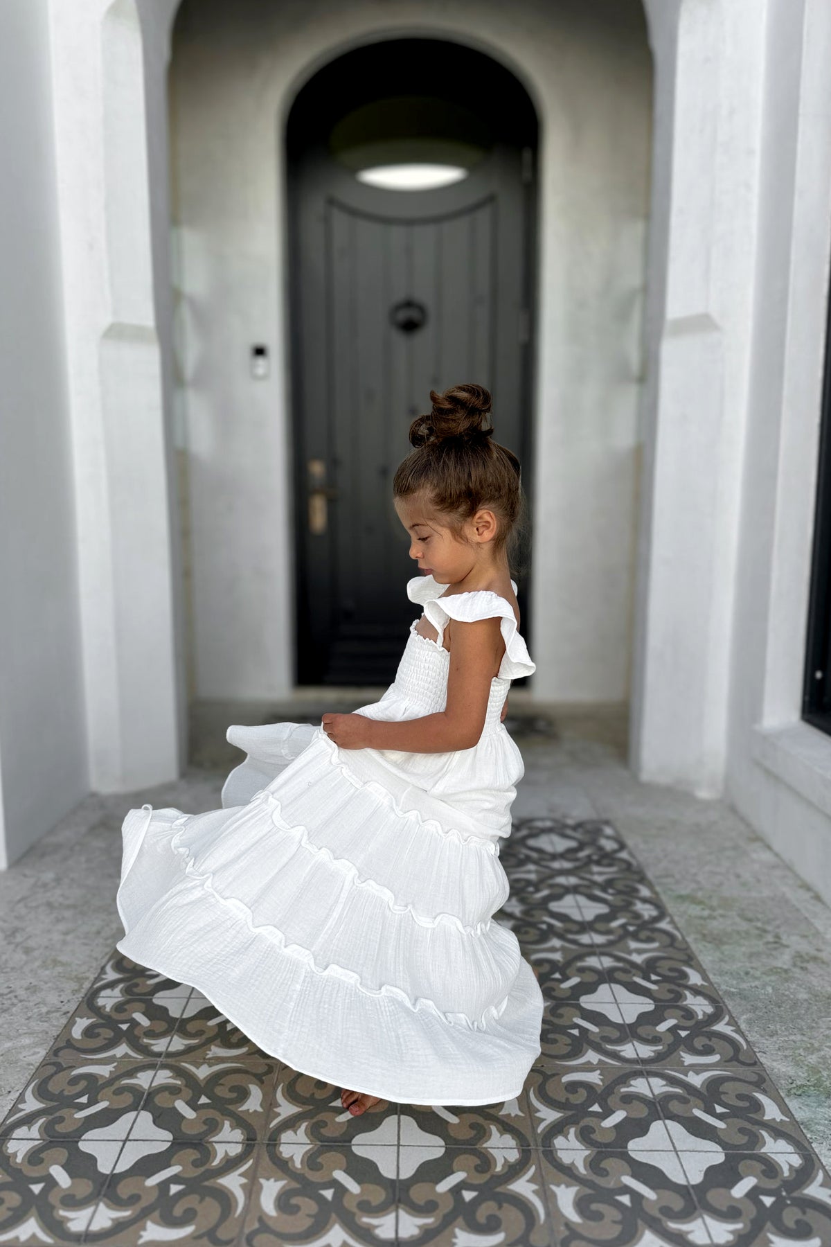 INDIE BLUE Dresses Marabella Dress (white muslin)