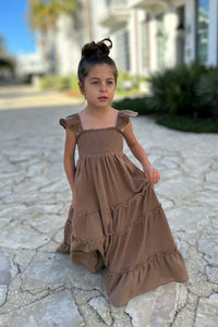 INDIE BLUE Dresses Marabella Dress (mocha muslin)