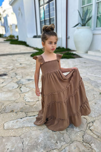 INDIE BLUE Dresses Marabella Dress (mocha muslin)