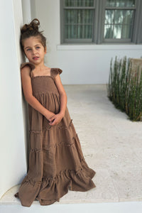 INDIE BLUE Dresses Marabella Dress (mocha muslin)