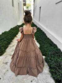 INDIE BLUE Dresses Marabella Dress (mocha muslin)