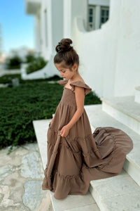 INDIE BLUE Dresses Marabella Dress (mocha muslin)