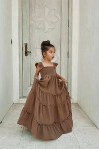 INDIE BLUE Dresses Marabella Dress (mocha muslin)