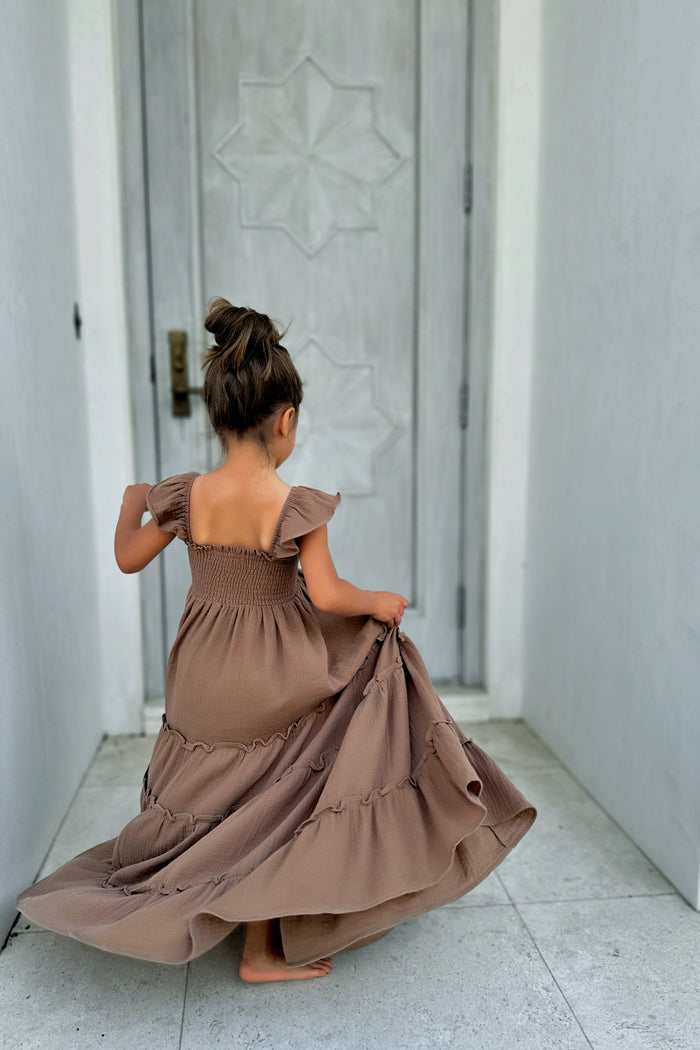 INDIE BLUE Dresses Marabella Dress (mocha muslin)