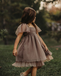 INDIE BLUE Dresses Fawn Dress (mocha tulle)