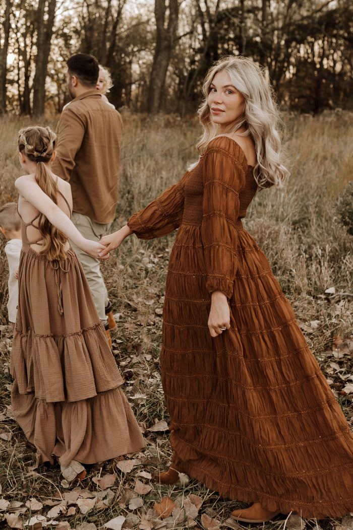 INDIE BLUE Women Women's Pippa Maxi (mocha chiffon)