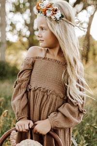 INDIE BLUE Dresses Pippa Dress (mocha muslin)