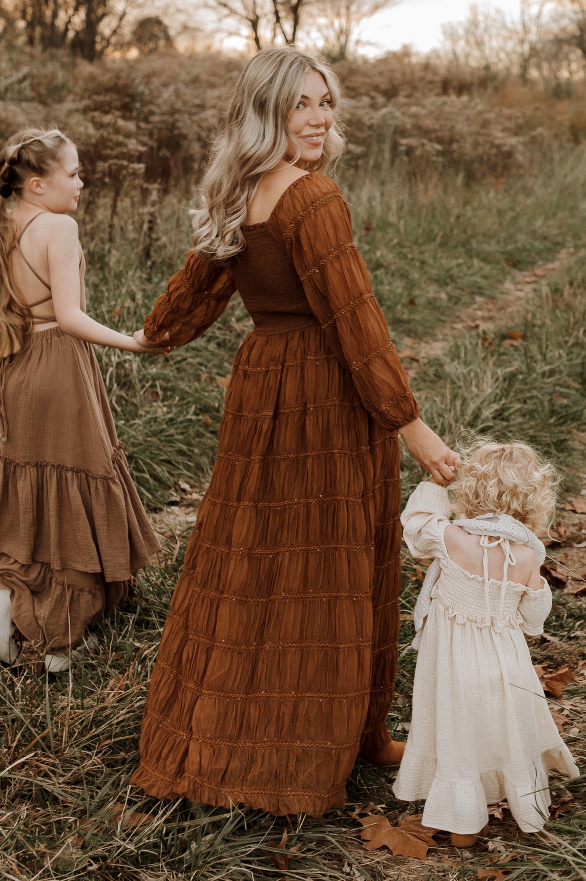 INDIE BLUE Women Women's Pippa Maxi (mocha chiffon)