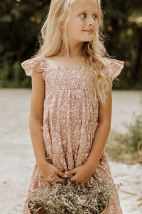 INDIE BLUE Dresses Marabella Dress (dusty pink floral)