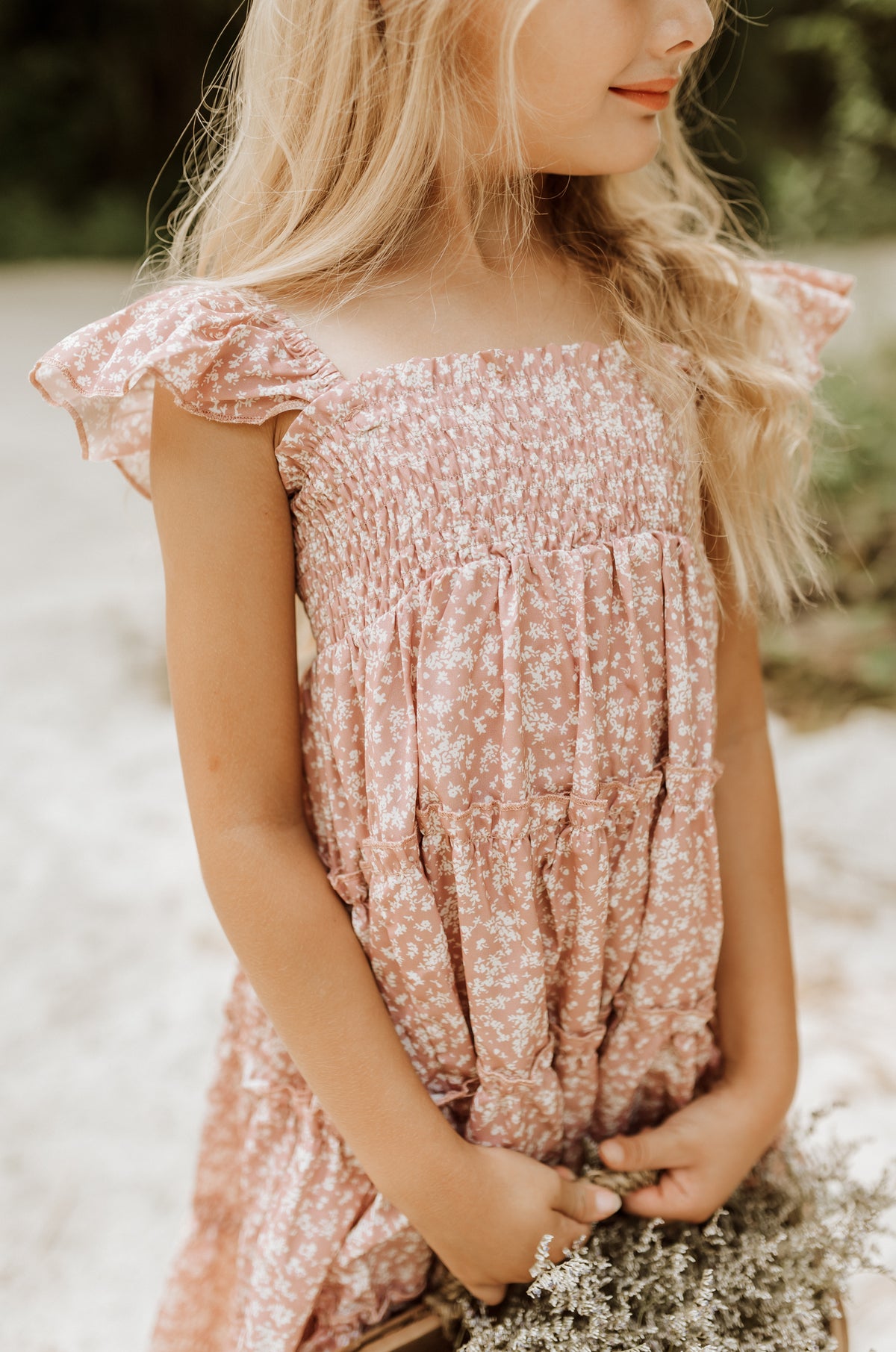 INDIE BLUE Dresses Marabella Dress (dusty pink floral)