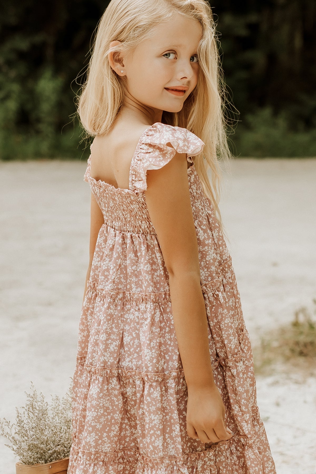 INDIE BLUE Dresses Marabella Dress (dusty pink floral)