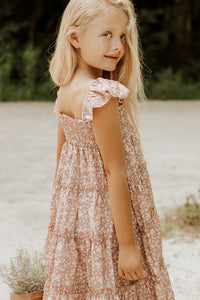 INDIE BLUE Dresses Marabella Dress (dusty pink floral)