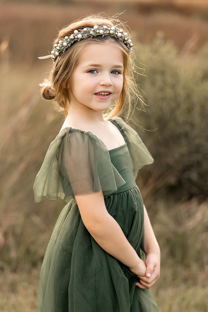 INDIE BLUE Dresses Fawn Dress (forest tulle)