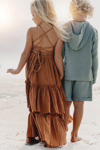 INDIE BLUE Dresses Wendy Dress (clay muslin)