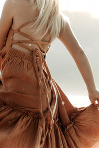 INDIE BLUE Dresses Wendy Dress (clay muslin)