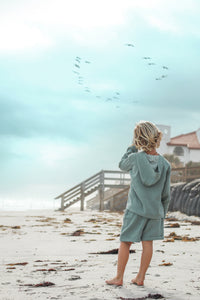 INDIE BLUE Boys Knox Shorts (soft teal muslin)