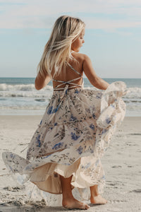 INDIE BLUE Dresses Wendy Dress (floral blue chiffon)