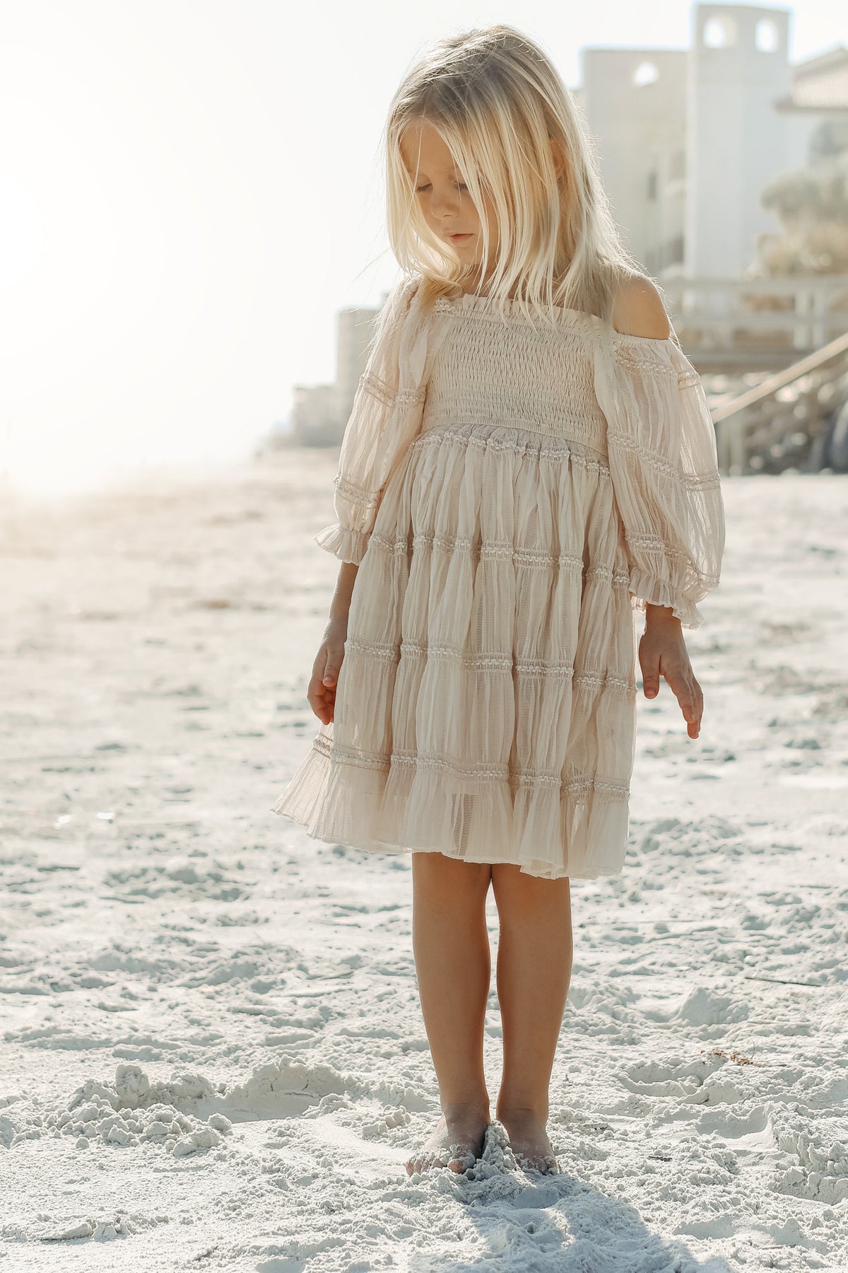 INDIE BLUE Dresses Karina Dress (natural chiffon)