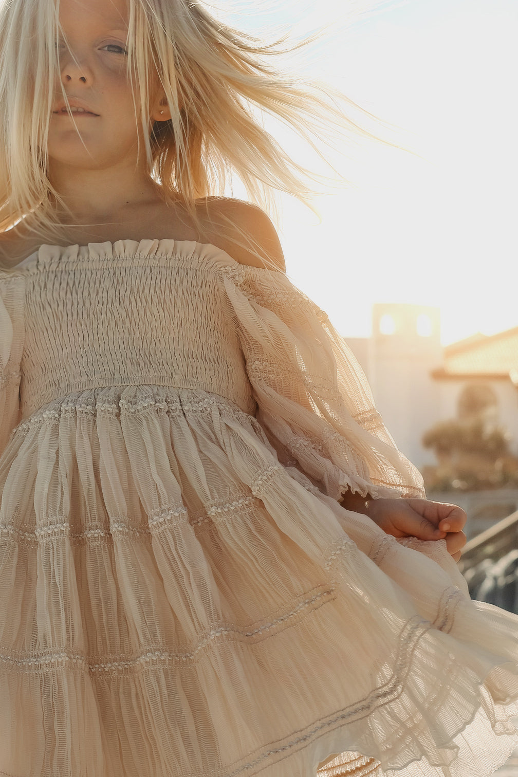 INDIE BLUE Dresses Karina Dress (natural chiffon)