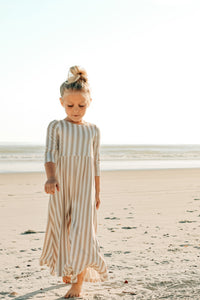 INDIE BLUE Romper Rita Romper (ash stripe) FINAL SALE
