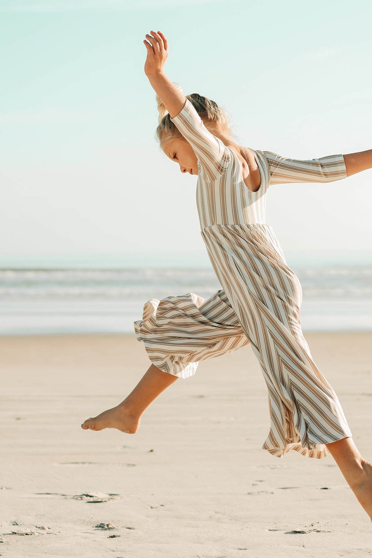 INDIE BLUE Romper Rita Romper (ash stripe) FINAL SALE